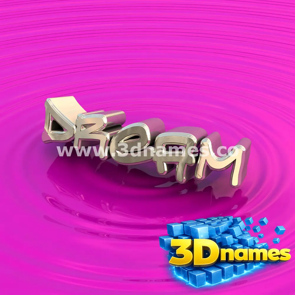dream in Pink Graffiti style - 3D name wallpaper