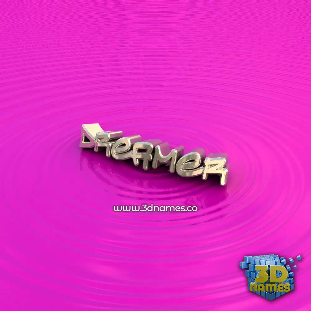 dreamer in Pink Graffiti style - 3D name wallpaper