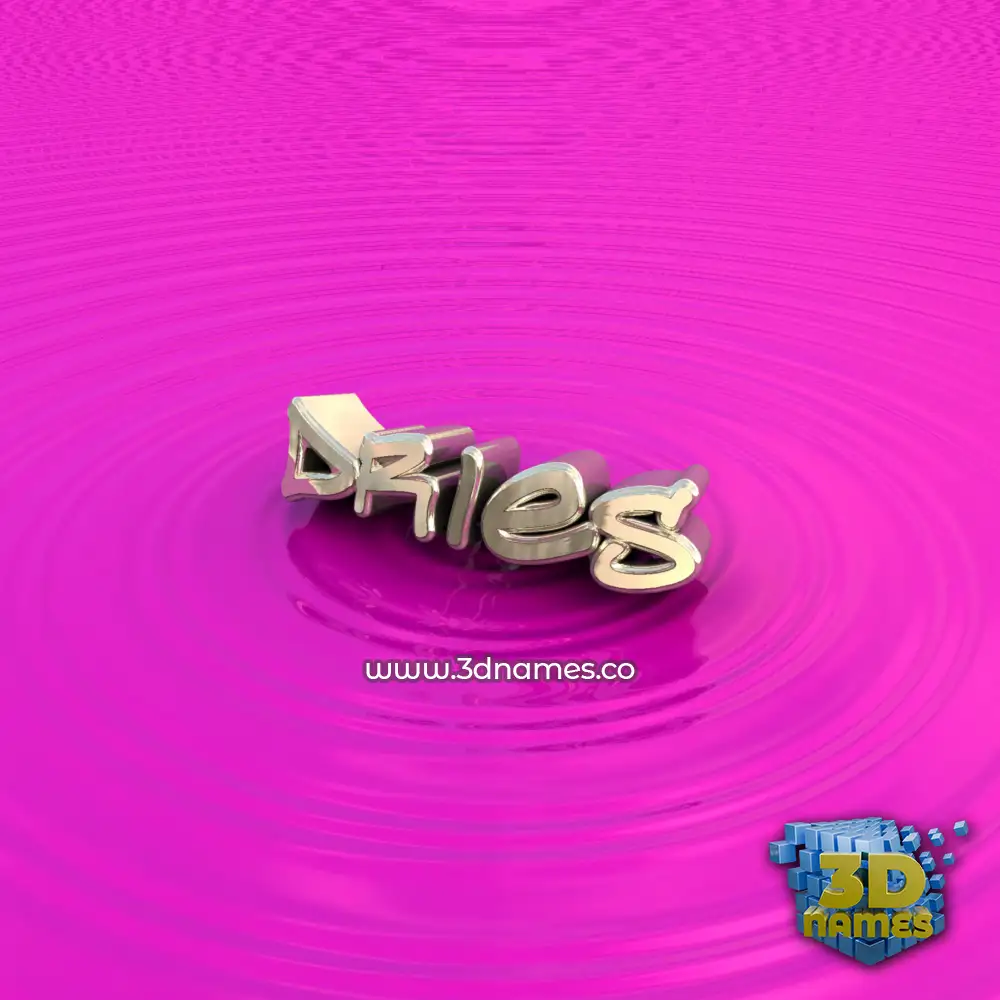 dries in Pink Graffiti style - 3D name wallpaper