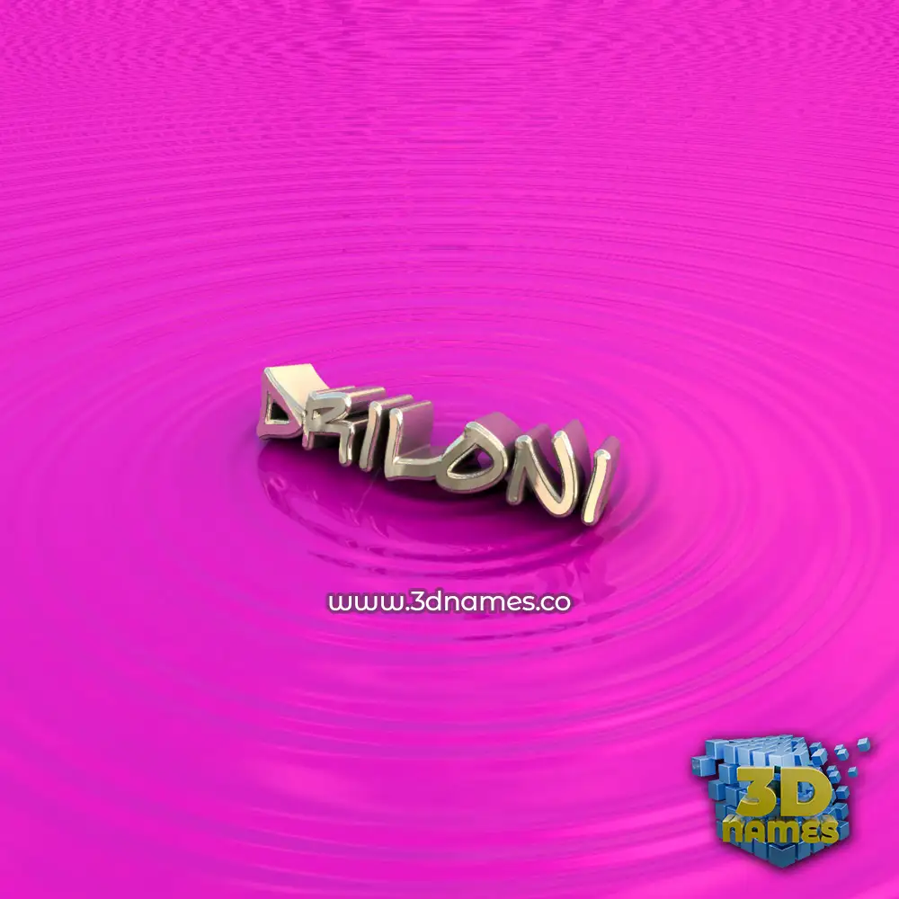 driloni in Pink Graffiti style - 3D name wallpaper