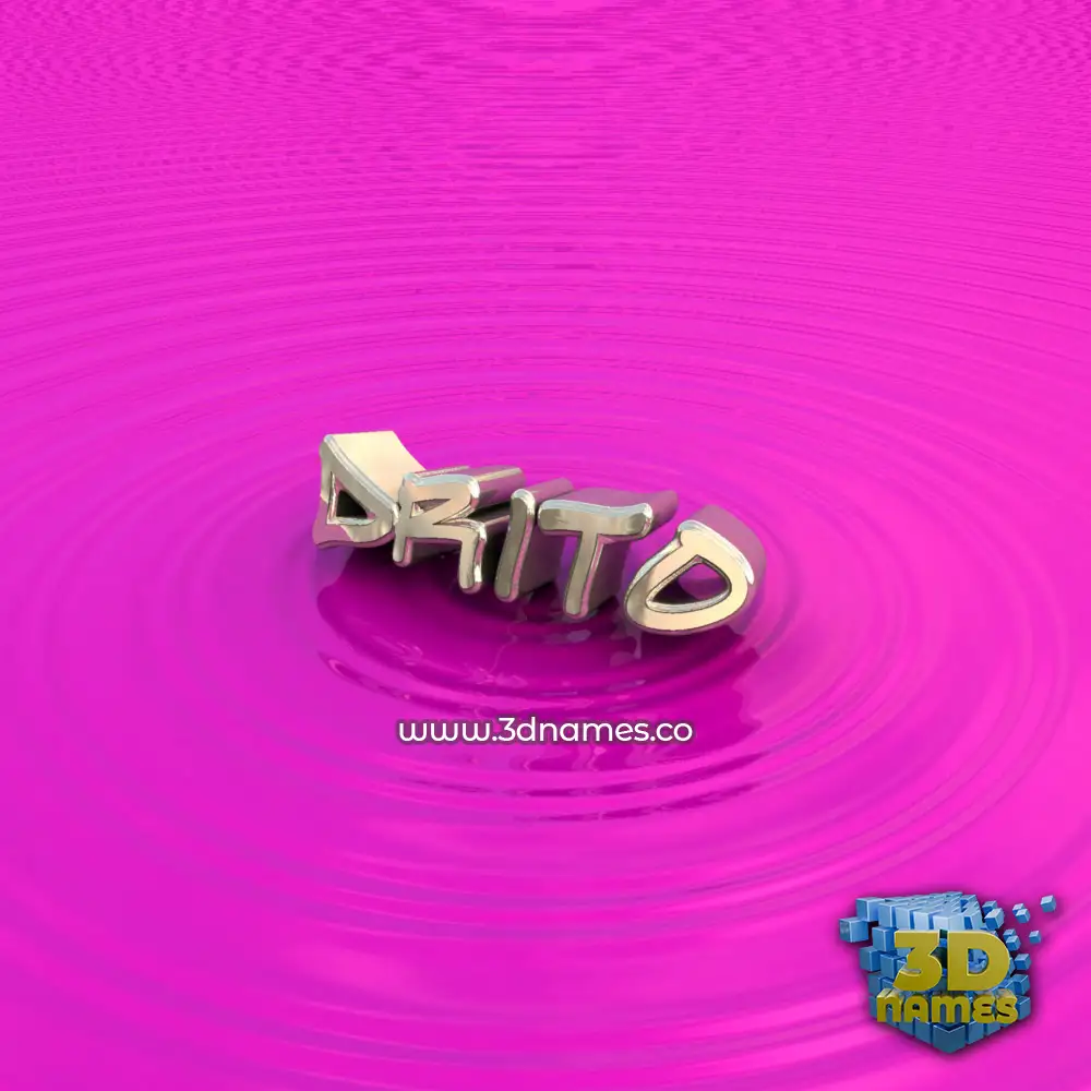 drito in Pink Graffiti style - 3D name wallpaper