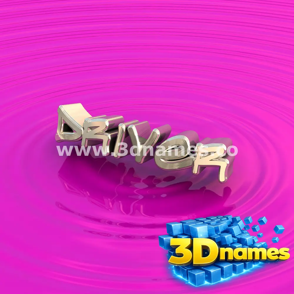 driver in Pink Graffiti style - 3D name wallpaper