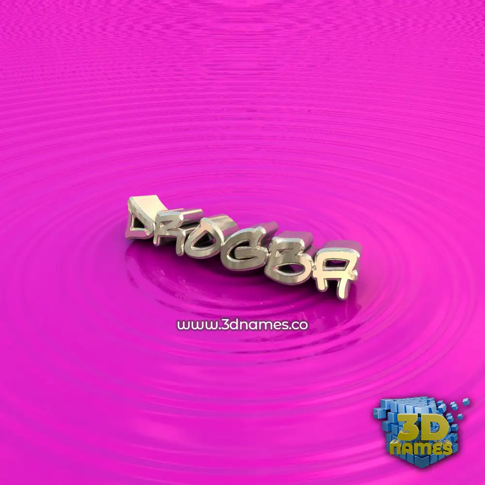 drogba in Pink Graffiti style - 3D name wallpaper