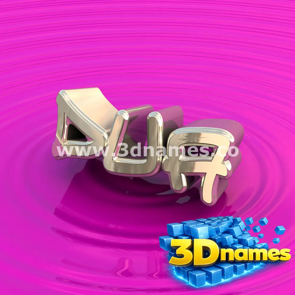 dua in Pink Graffiti style - 3D name wallpaper