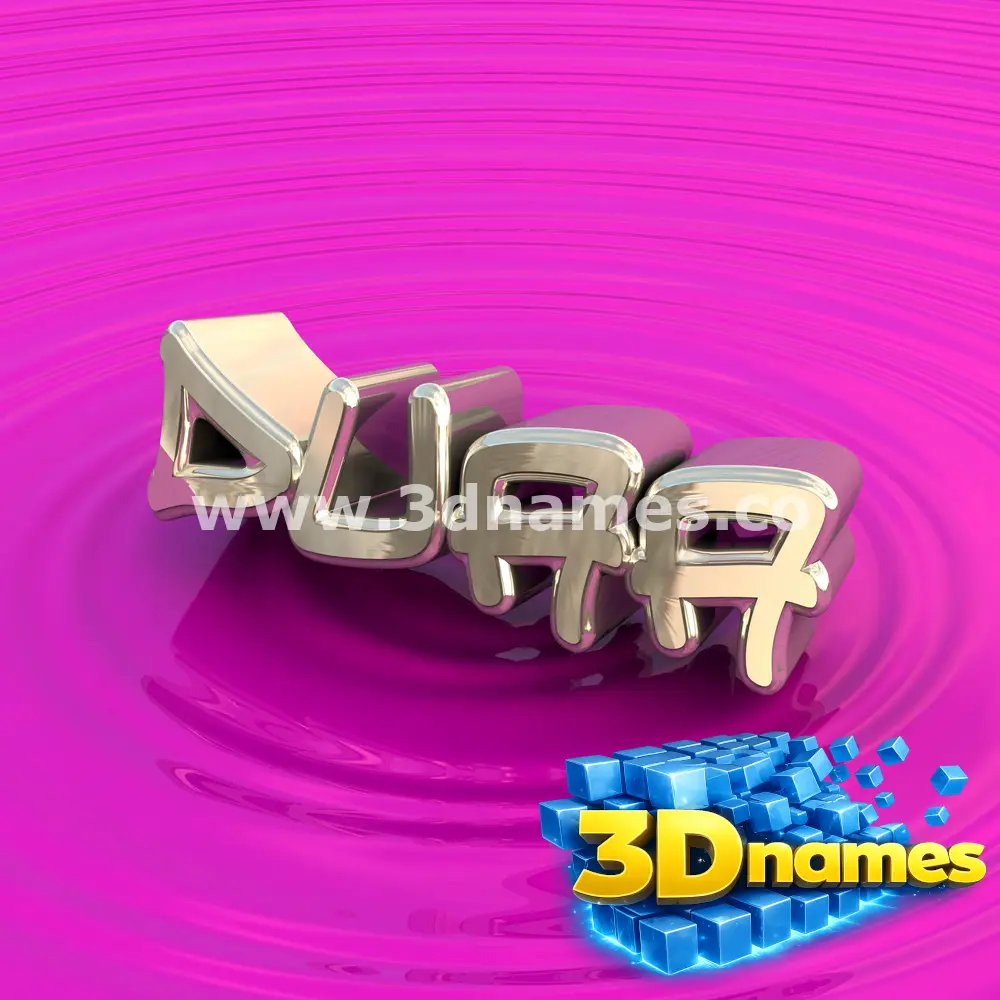 duaa in Pink Graffiti style - 3D name wallpaper