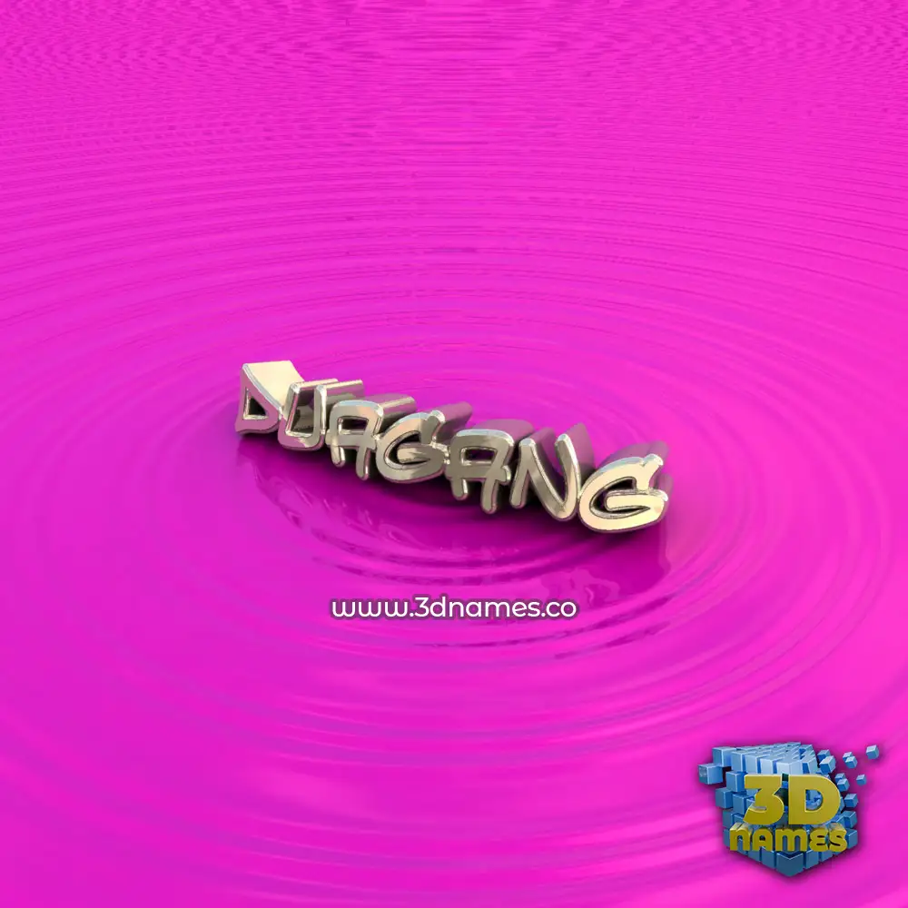 duagang in Pink Graffiti style - 3D name wallpaper