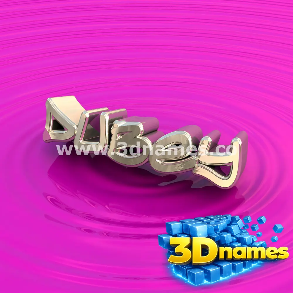 dubey in Pink Graffiti style - 3D name wallpaper
