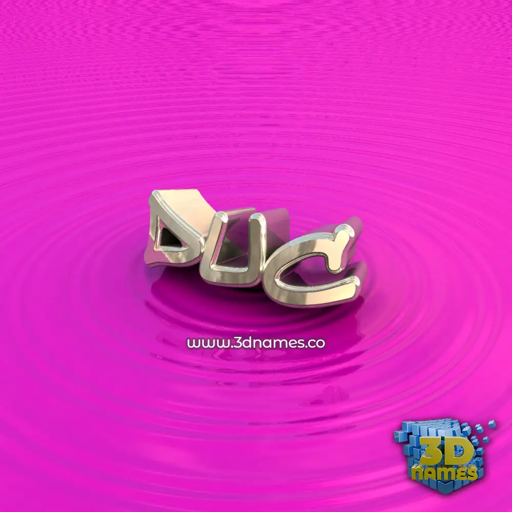 duc in Pink Graffiti style - 3D name wallpaper