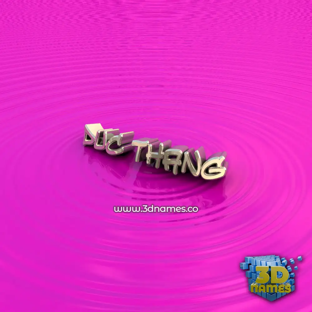 duc thang in Pink Graffiti style - 3D name wallpaper