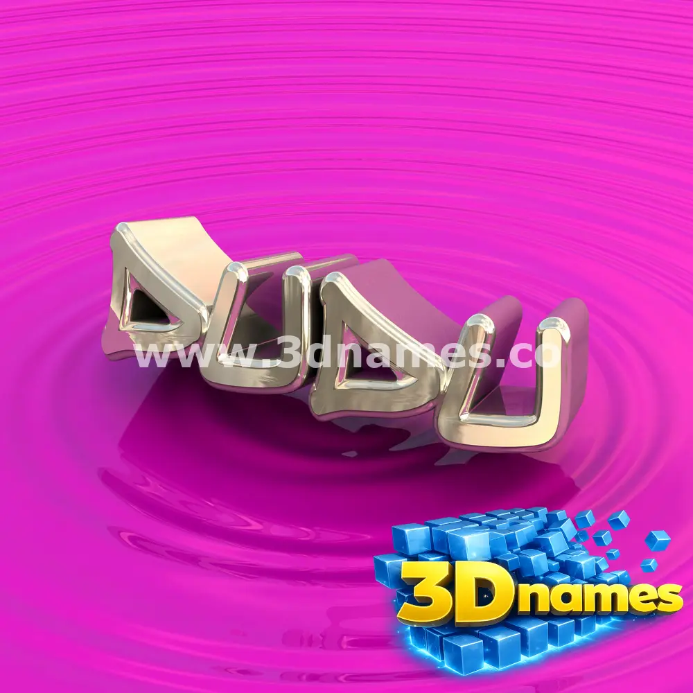dudu in Pink Graffiti style - 3D name wallpaper