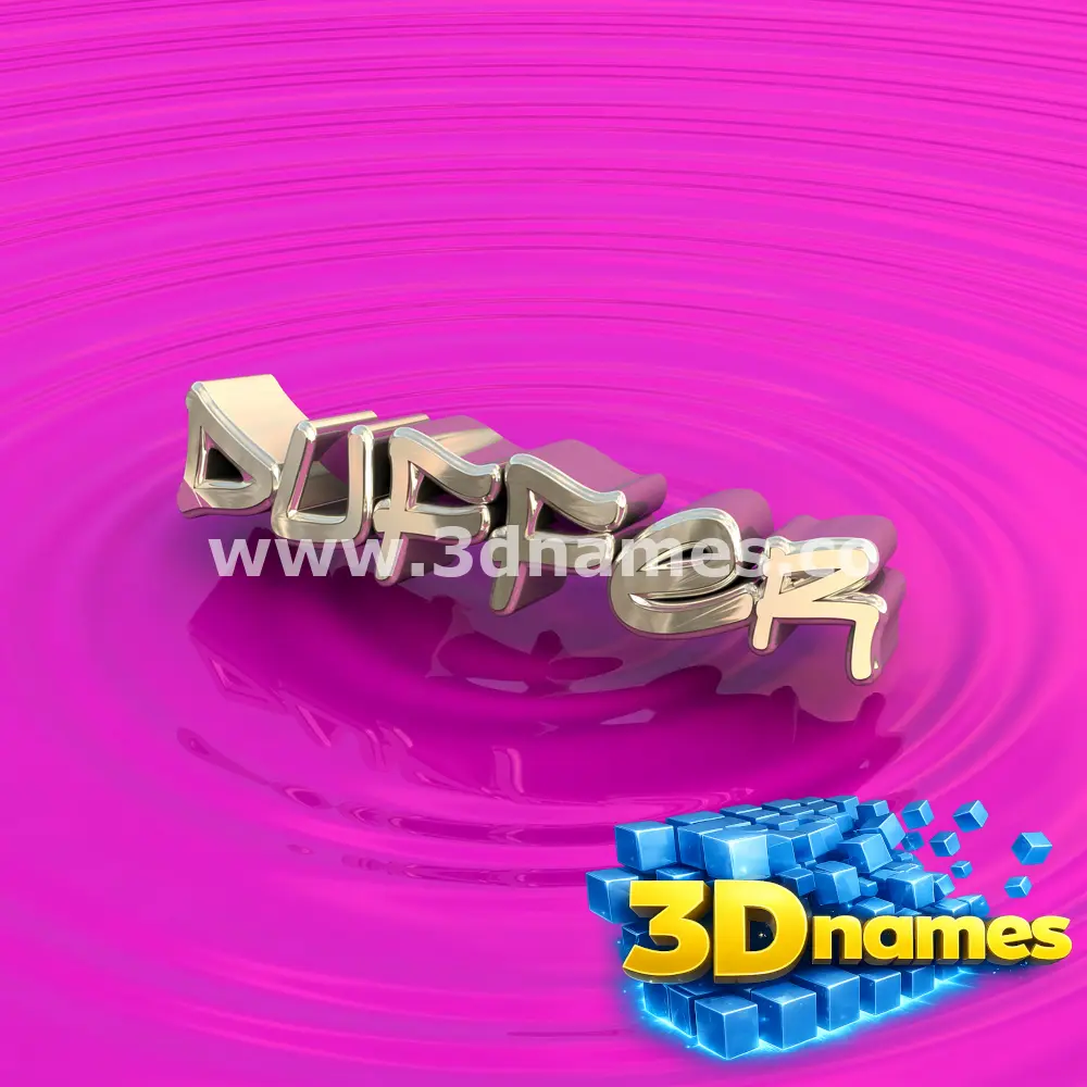 duffer in Pink Graffiti style - 3D name wallpaper