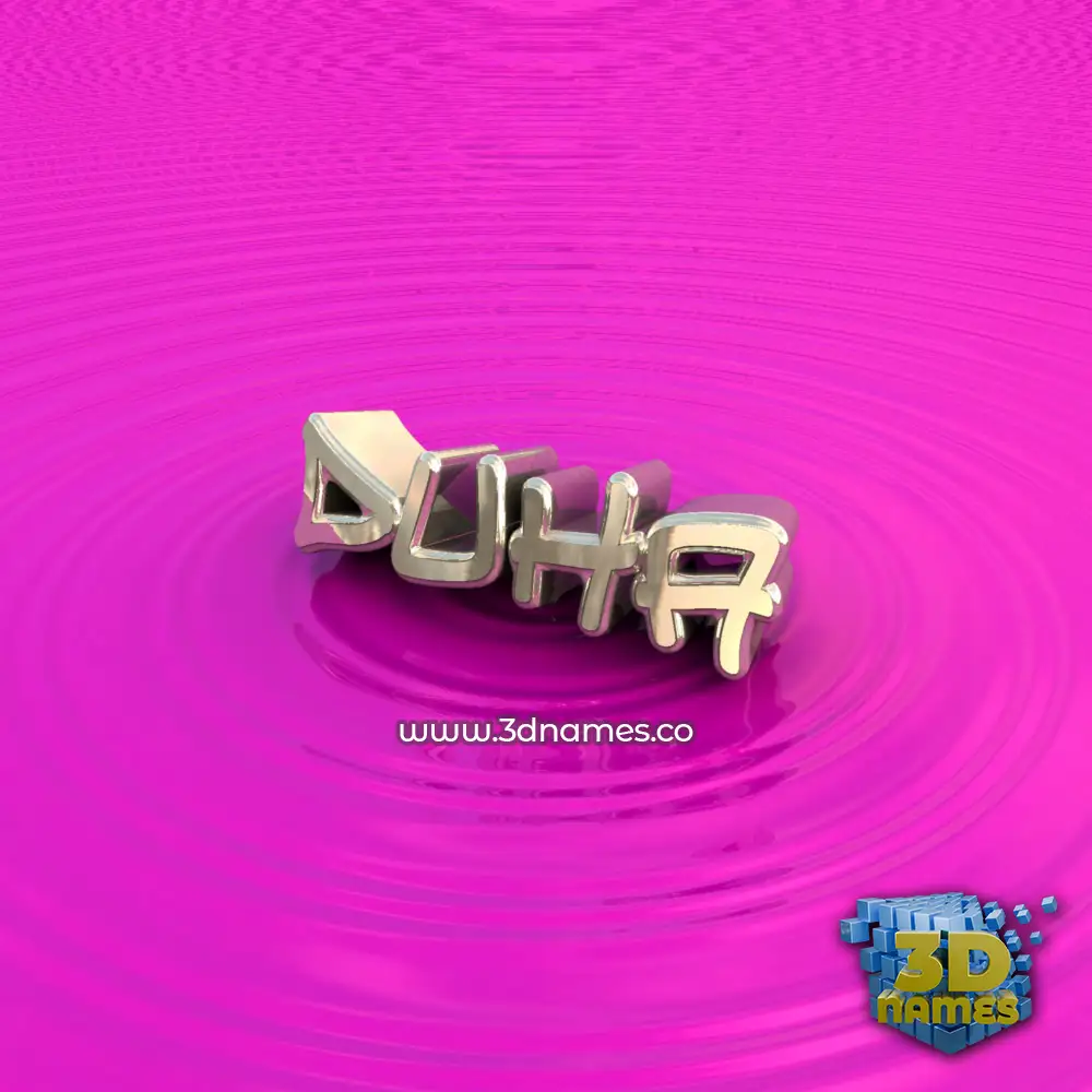 duha in Pink Graffiti style - 3D name wallpaper