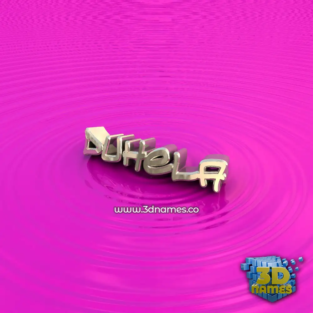 duhela in Pink Graffiti style - 3D name wallpaper