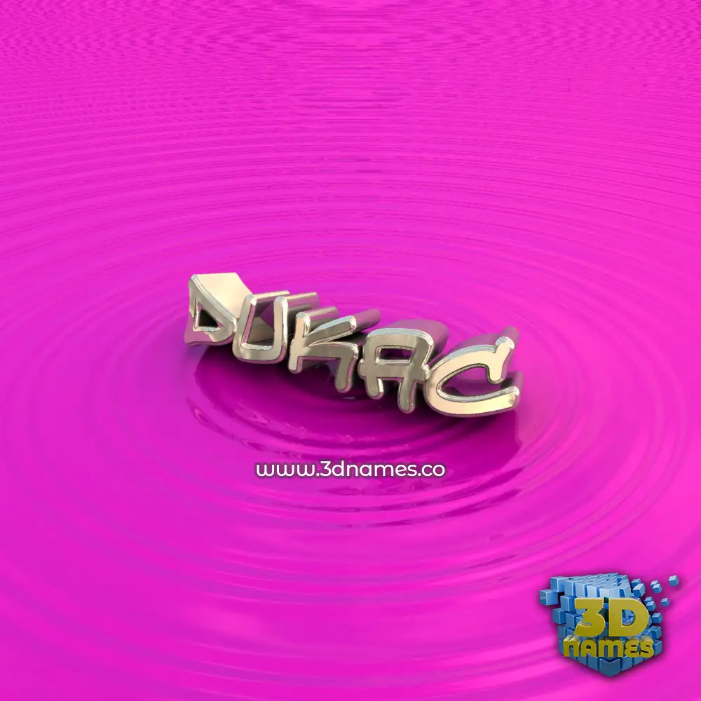 dukac in Pink Graffiti style - 3D name wallpaper