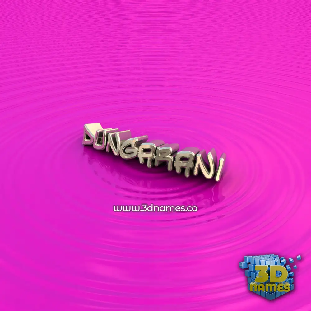 dungarani in Pink Graffiti style - 3D name wallpaper