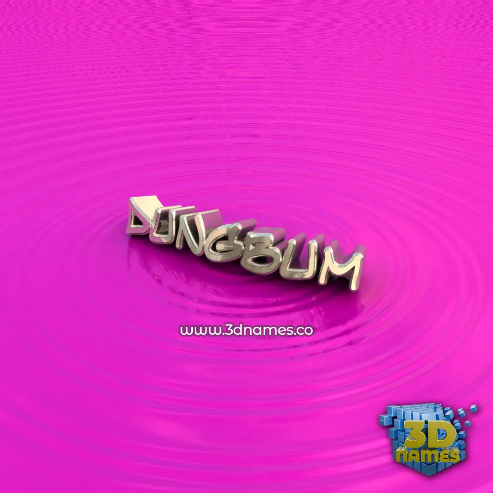 dungbum in Pink Graffiti style - 3D name wallpaper