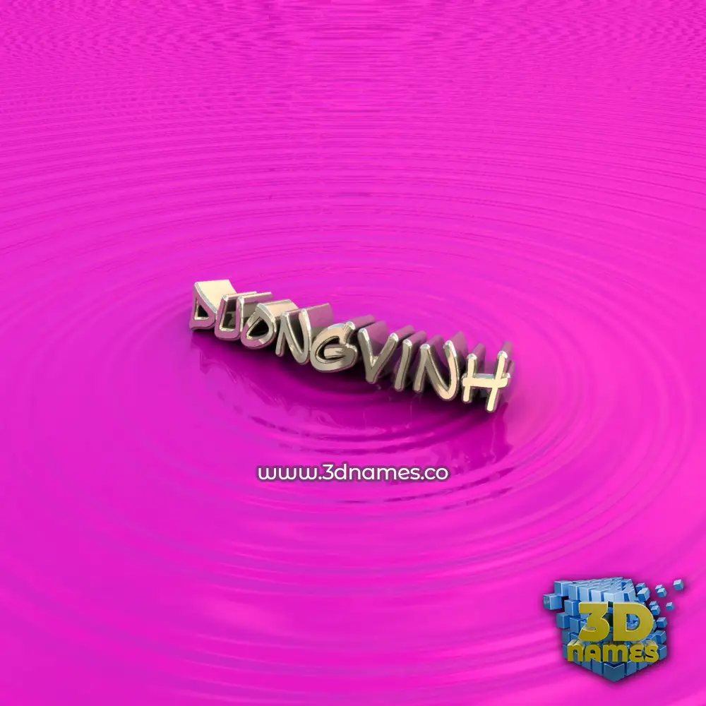 duongvinh in Pink Graffiti style - 3D name wallpaper