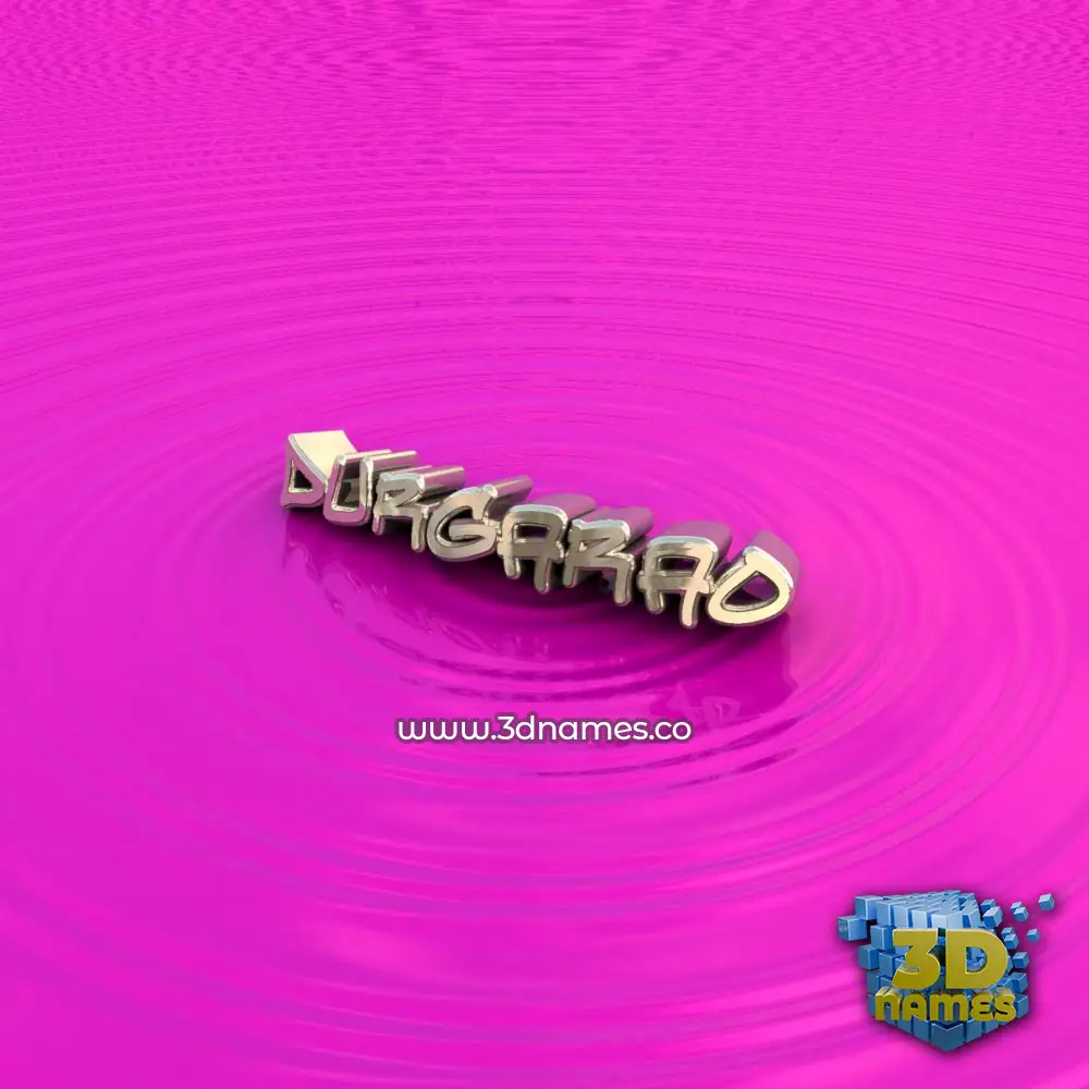 durgarao in Pink Graffiti style - 3D name wallpaper