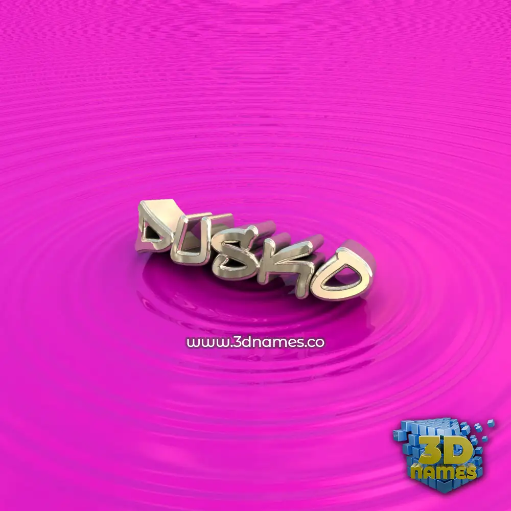 dusko in Pink Graffiti style - 3D name wallpaper
