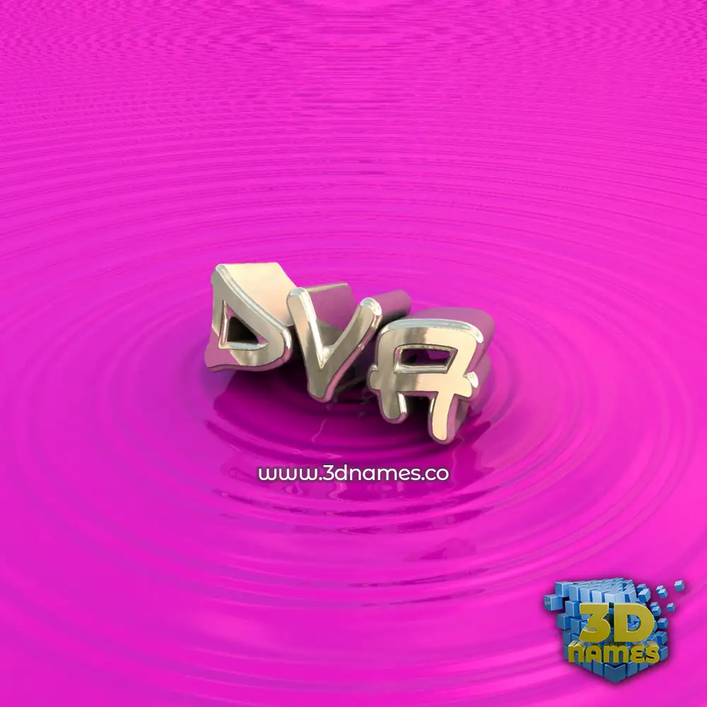 dva in Pink Graffiti style - 3D name wallpaper