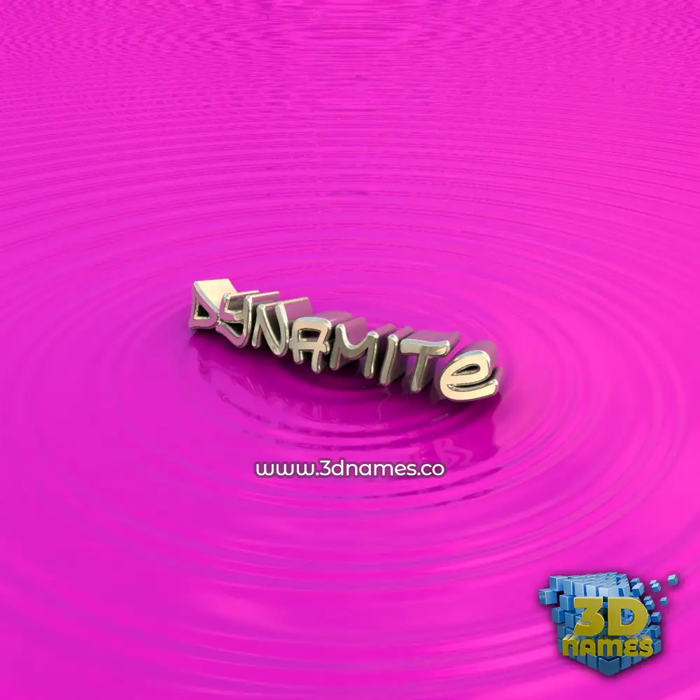 dynamite in Pink Graffiti style - 3D name wallpaper