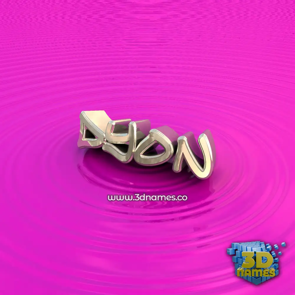 dyon in Pink Graffiti style - 3D name wallpaper
