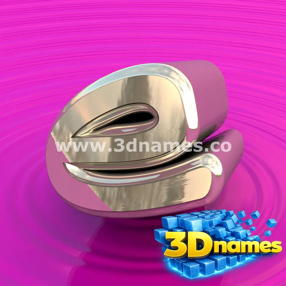 e in Pink Graffiti style - 3D name wallpaper