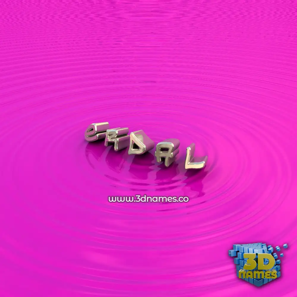 e r d a l in Pink Graffiti style - 3D name wallpaper