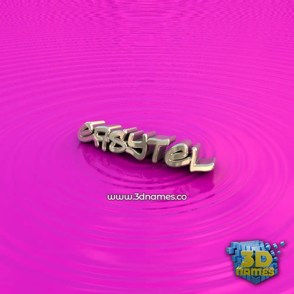 easytel in Pink Graffiti style - 3D name wallpaper