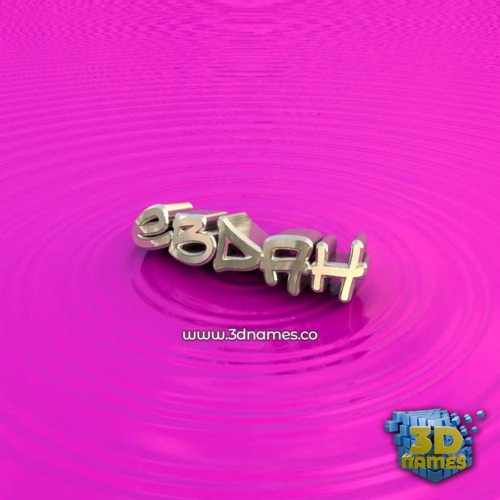 ebdah in Pink Graffiti style - 3D name wallpaper