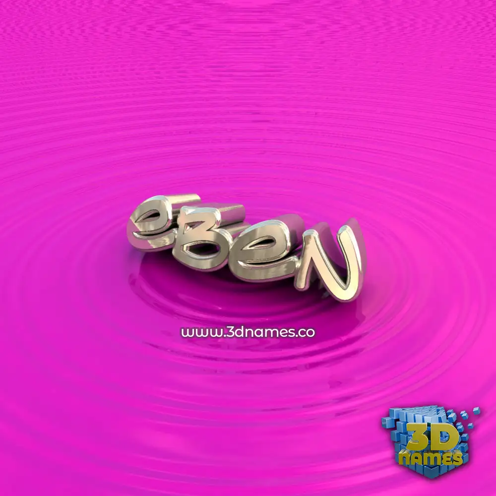 eben in Pink Graffiti style - 3D name wallpaper