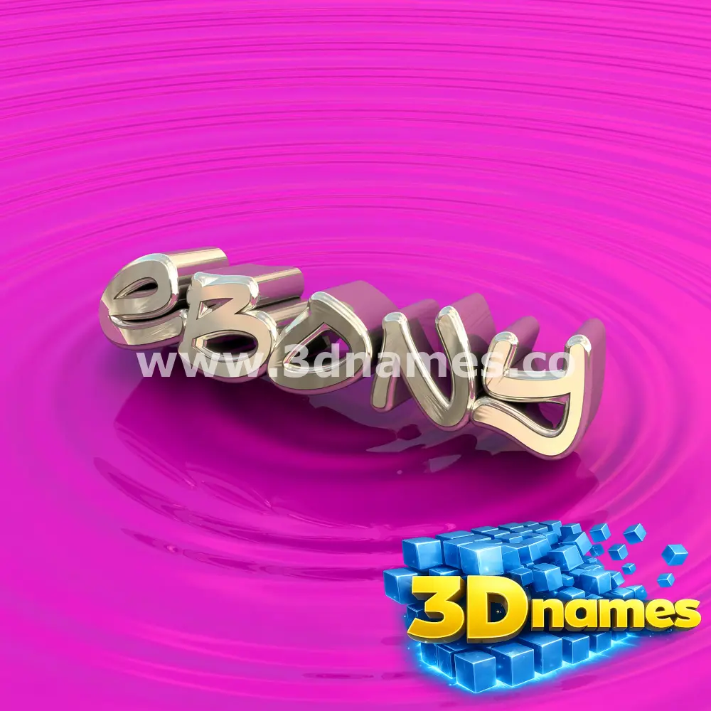ebony in Pink Graffiti style - 3D name wallpaper