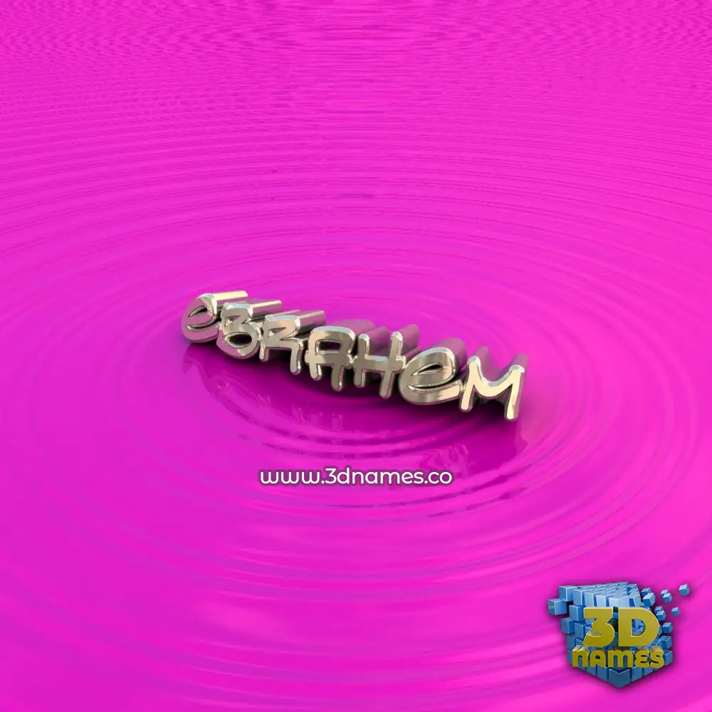 ebrahem in Pink Graffiti style - 3D name wallpaper