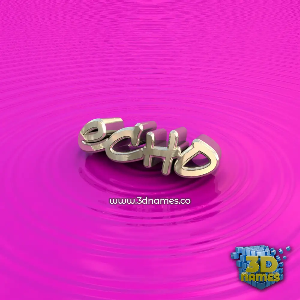 echo in Pink Graffiti style - 3D name wallpaper