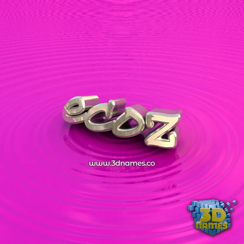 ecoz in Pink Graffiti style - 3D name wallpaper