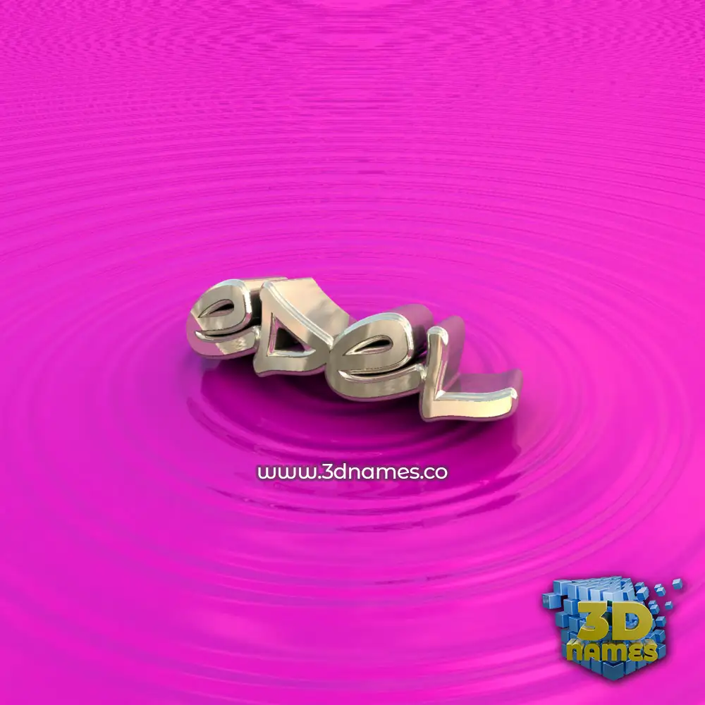 edel in Pink Graffiti style - 3D name wallpaper