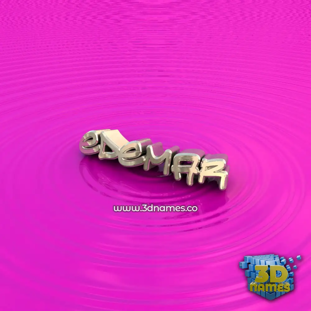 edemar in Pink Graffiti style - 3D name wallpaper