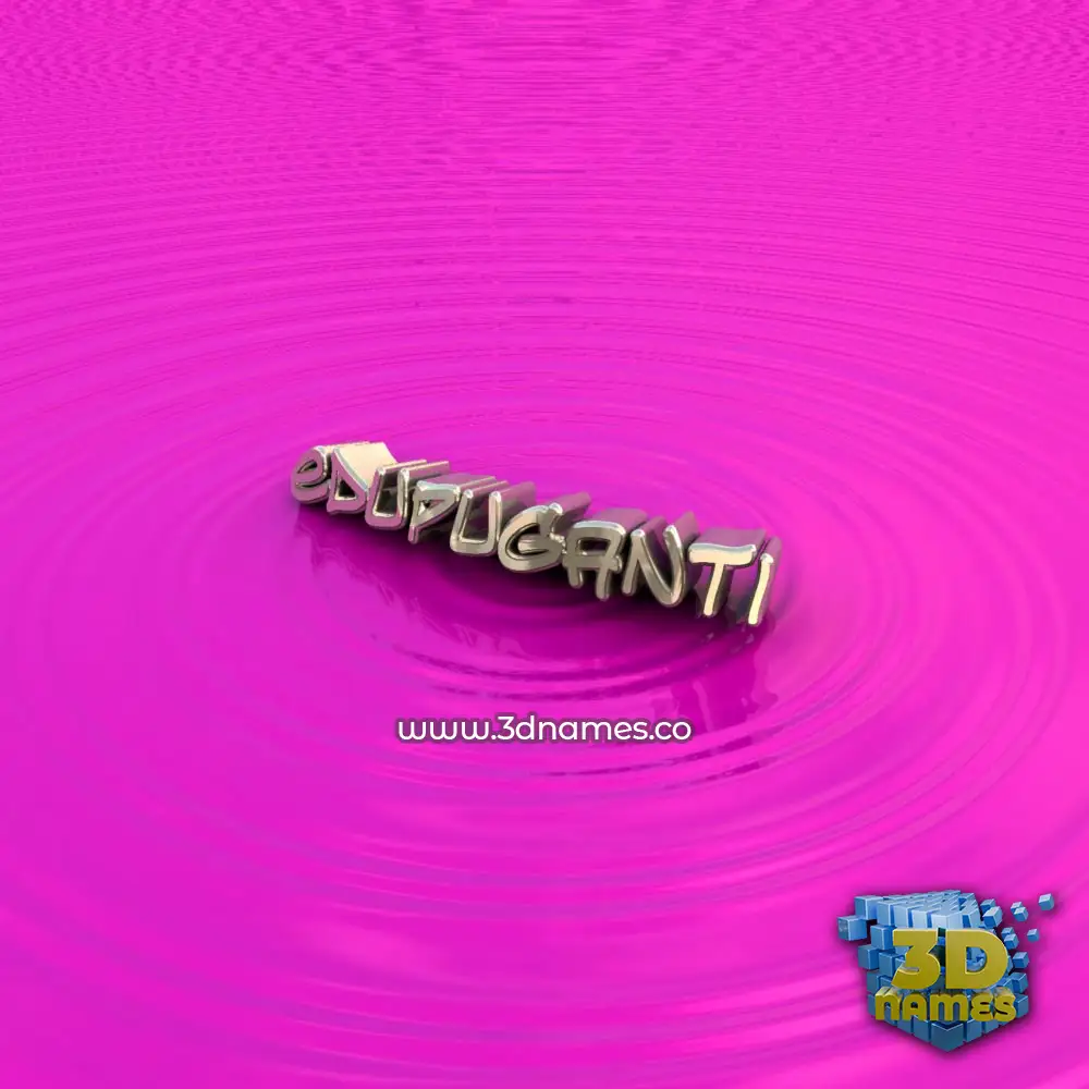 edupuganti in Pink Graffiti style - 3D name wallpaper