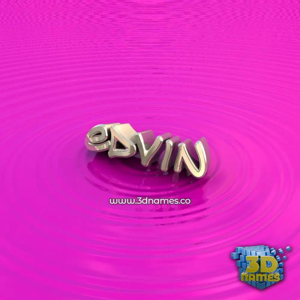 edvin in Pink Graffiti style - 3D name wallpaper