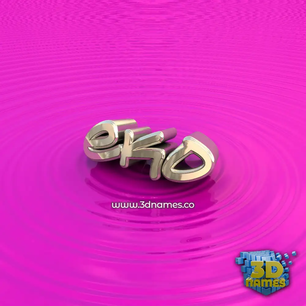 eko in Pink Graffiti style - 3D name wallpaper