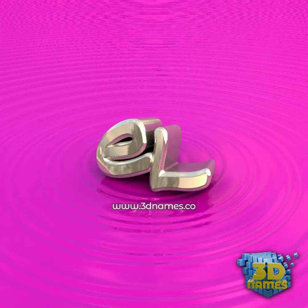 el in Pink Graffiti style - 3D name wallpaper