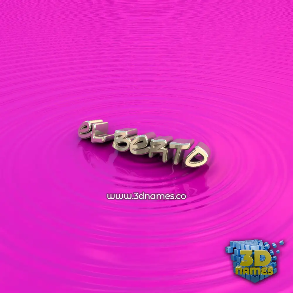 el berto in Pink Graffiti style - 3D name wallpaper