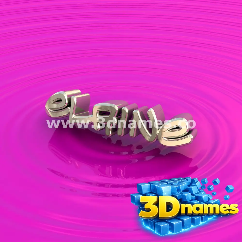 elaine in Pink Graffiti style - 3D name wallpaper