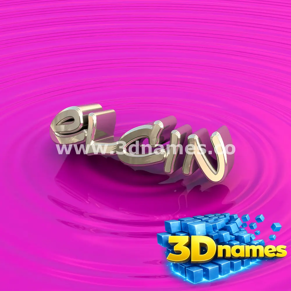 elcin in Pink Graffiti style - 3D name wallpaper