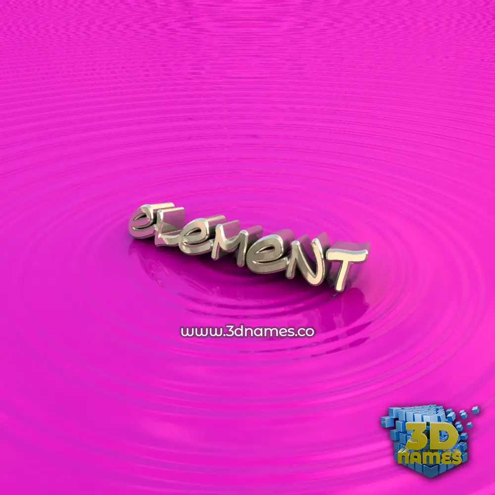 element in Pink Graffiti style - 3D name wallpaper