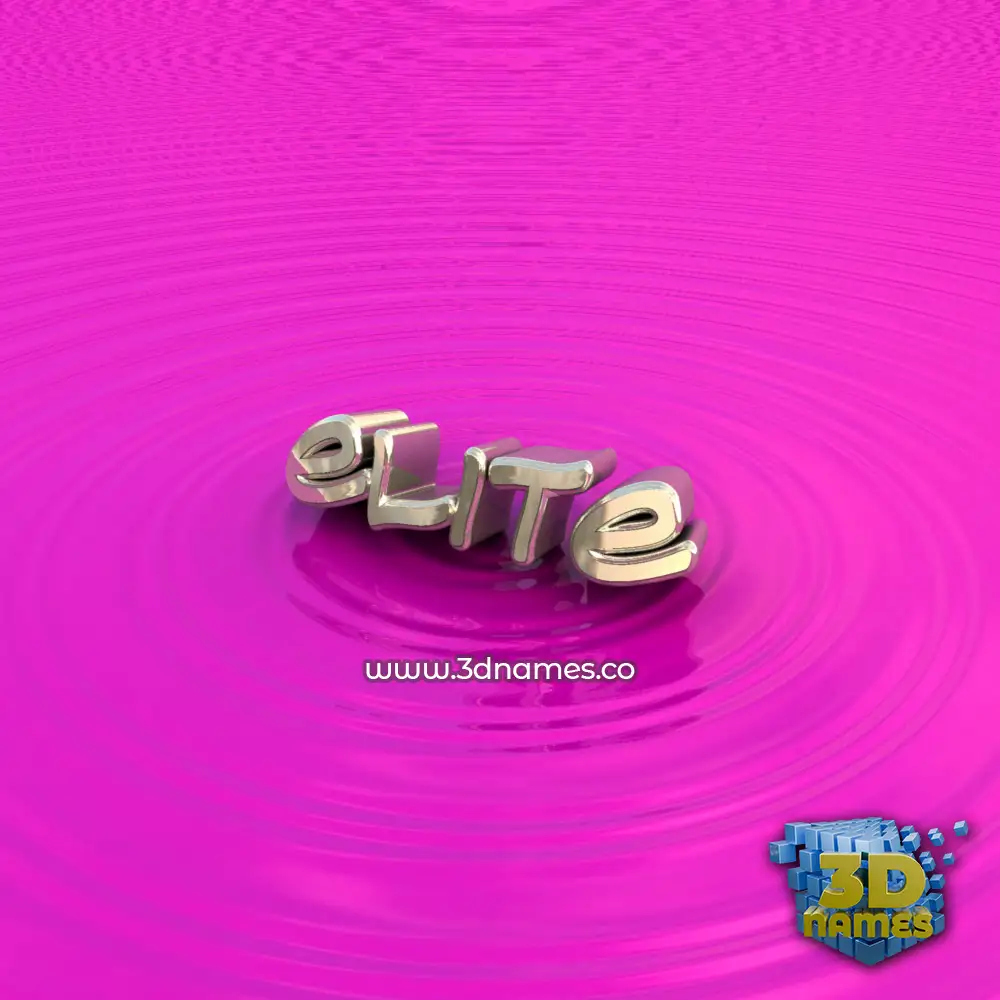 elite in Pink Graffiti style - 3D name wallpaper