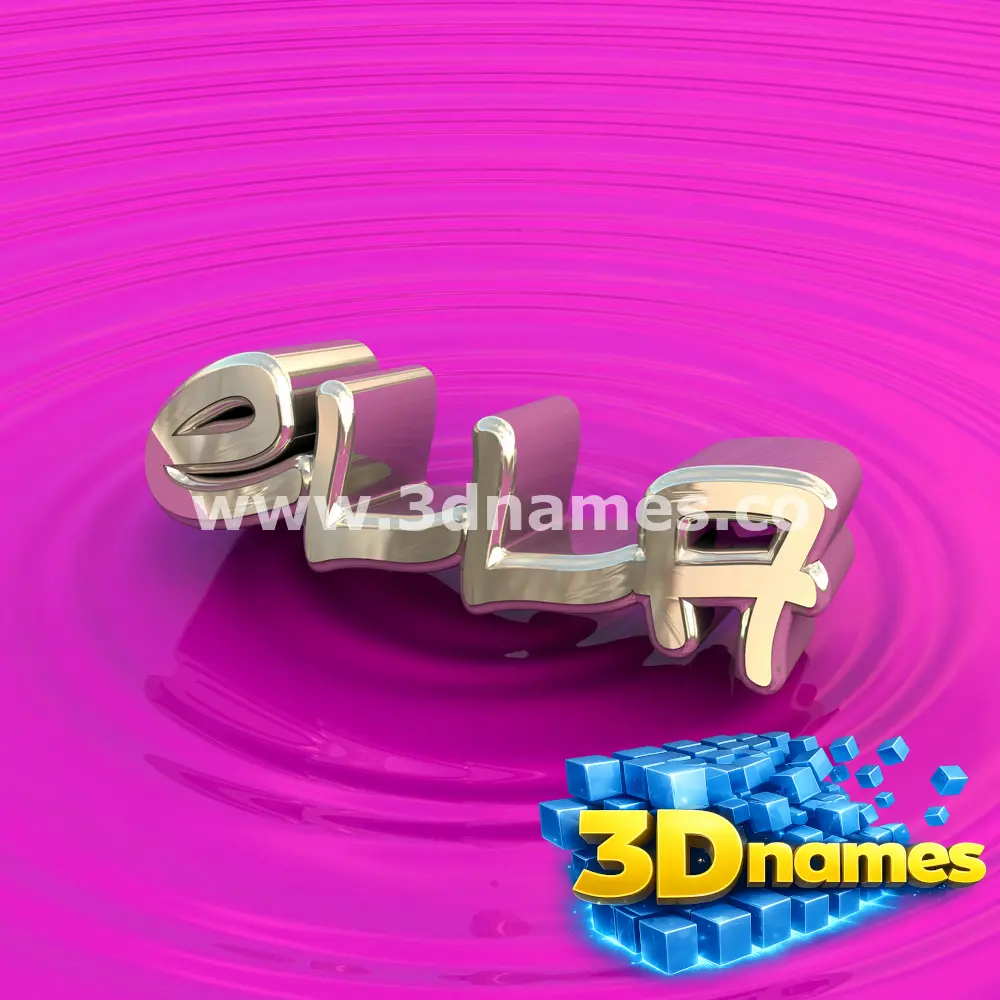 ella in Pink Graffiti style - 3D name wallpaper