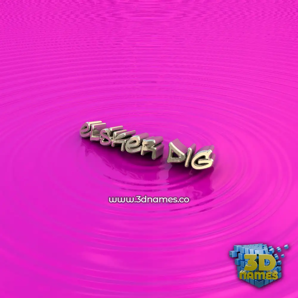 elsker dig in Pink Graffiti style - 3D name wallpaper