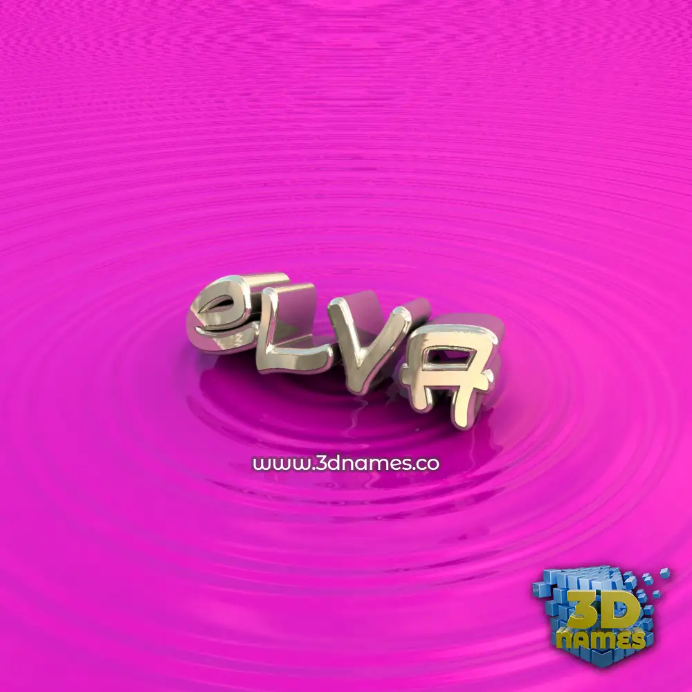 elva in Pink Graffiti style - 3D name wallpaper