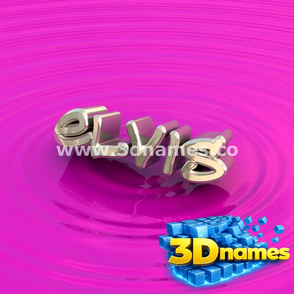 elvis in Pink Graffiti style - 3D name wallpaper